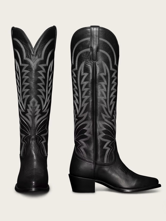 Tecovas Shoes - Tecovas Abby Midnight Cowhide Handmade Cowboy Boots